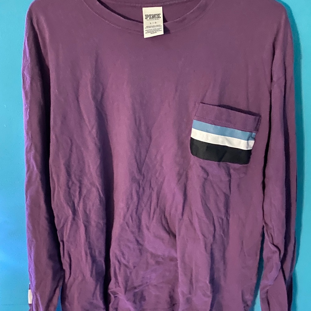 PINK purple Long Sleeve Tee